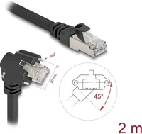 Delock APA CAT.6 S/FTP 2 GigE kamera kábel RJ45 apa 45 -ban elcsavart és 90 -ban hajlított kép