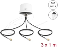 Delock APA ULA100, 1 M 4g mimo két sávos, kültéri, fehér wifi 6 antenna 3 db. sma kép