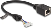 Delock CAT5E UTP -&GT; 8PIN F/F Rj45 cat5e utp -> 8pin f/f adatkábel 0.23m fekete kép