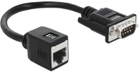 Delock CAT5E UTP M/F Serial rs-232 db9 -> rj45 cat5e utp m/f adapter fekete kép