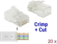 Delock CAT.6 UTP 20 Rj45 krimpelő és vágó (apa) cat.6 utp 20 darab kép