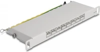 Delock CAT.6A 0,5U SZÜRKE 10  patch panel 8 porttal cat.6a 0,5u szürke kép