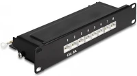 Delock CAT.6A 1U FEKETE 10  patch panel 8 porttal cat.6a 1u fekete kép