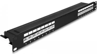 Delock CAT.6A 1U FEKETE 19  patch panel 16 porttal cat.6a 1u fekete kép