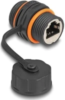 Delock CAT.6A M20 kábel csatlakoztató rj45 anya - rj45 anya  cérnával és védő kupakkal ip68 por és vízhatlan kép