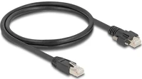 Delock CAT.6A S/FTP 1 kábel rj45 apa - rj45 apa csavarokkal 20 mm gige kamerához  m fekete kép