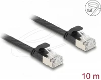 Delock CAT.6A U/FTP 10 Rj45 lapos patch kábelcsatlakozó a dugóhoz cat.6a u/ftp 10 m fekete kép