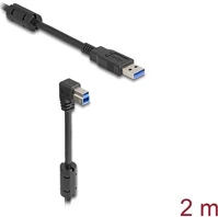 Delock CSATLAKOZÓAPAVAL 2 M usb 5 gbps kábel a-típusú apa - b-típusú apa 90  lefelé néző kép