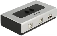 Delock DB. A-TÍPUS kétirányú usb 2.0 switch 2 db. b-típusú anya - 1  anya kézi átkapcsolással kép
