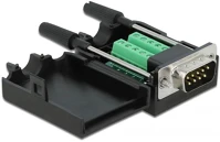 Delock DL66232 66232 sub-d 9 tűs adapter apa - 10 tűs kapocstest házzal kép
