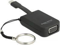 Delock DP ALT MODE; Usb-c / thunderbolt -> vga m/f adapter 0.03m fekete dp alt mode; key chain kép