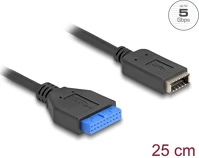 Delock E-TÍPUSÚ A usb 5 gbps kábel tűfejes anya   belső  kulcsos anya usb csatlakozókkal 25 cm kép