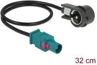 Delock GT; ISO M/M Fakra z -> iso m/m antenna kábel 0.3m fekete rg-174 kép