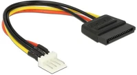 Delock GT; 4 PIN Power cable sata 15 pin male > 4 pin floppy male 15cm kép