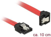 Delock GT; Sata 3 f/f adatkábel 0.1m piros egyenes/90° le kép