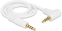 Delock GT; Cable stereo jack 3.5 mm 4 pin male > male angled 0,5m white kép