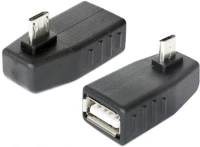 Delock GT; USB 2.0-A Usb-b 2.0 micro -> usb-a 2.0 adapter fekete otg 90° kép