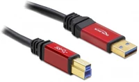 Delock GT; USB 3.0 TYPE-B Usb-a 3.0 -> usb-b 3.0 m/m adatkábel 2m fekete premium kép