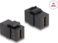 Delock HDMI-CSATLAKOZÓHÜVELY > HDMI-CSATLAKOZÓHÜVELY, FEKETE Keystone modul, hdmi-csatlakozóhüvely > hdmi-csatlakozóhüvely, fekete kép