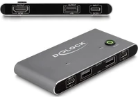 Delock HDMI-HEZ 8K 60 HZ USB 2.0 Usb-c -s kvm kapcsoló hdmi-hez 8k 60 hz usb 2.0 csatlakozó felülettel