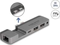 Delock HEZ 5K dokkoló állomás macbook pro / macbook air thunderbolt  4 - resolution / 100 w pd / 10 gbps hub / lan / audi kép