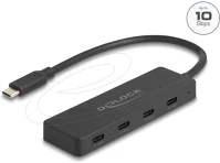 Delock HUB 4 X USB Usb 10 gbps usb type-c  hub 4 x usb type-c  anya fekete kép