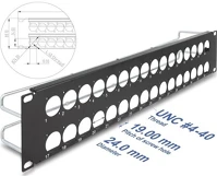 Delock HÚZÁSMENTESÍTÉSSEL, 32 19  d-típusú patch panel húzásmentesítéssel, 32 porttal 2u fekete kép