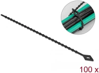 Delock HX 150 Újrahasználható kötöző hx 150 x sz 2,4 mm 100 db. fekete kép