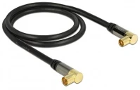 Delock IEC RG-6/U M/F Iec rg-6/u m/f antenna kábel 1m fekete kép