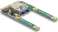 Delock I/O 1 Mini pcie i/o 1 x a-típusú usb 2.0-s csatlakozó (teljes méret/fél méret) kép