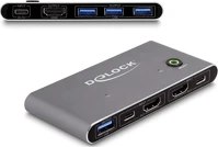 Delock KVM 8K 60 HZ Hdmi kvm 8k 60 hz kapcsoló usb 5 gbps