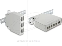 Delock LC SZÜRKE quad-hoz alternatív panellel 8 x sc simplex vagy lc duplex-hez szürke kép