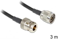 Delock LMR195 FEKETE N m/f antenna kábel 3m lmr195 fekete kép