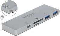 Delock MACBOOK-HOZ 3.0 PD-VEL ÉS Macbook 3-port usb-c dokkoló szürke kép