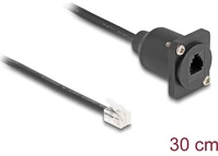 Delock M/F D-TYPE Rj10 (4p4c) -> rj10 (4p4c) m/f d-type modul 0.3m fekete kép