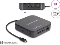 Delock MINI-DOKKOLÓ thunderbolt  3  állomás 8k - displayport / hdmi / usb / lan / audio / pd 3.0 kép