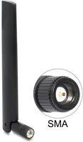Delock NB-IOT 900 MHZ antenna sma-dugó 3 dbi mindenirányú, dönthető csatlakozással (fekete színű) kép