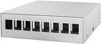 Delock NP0093 Logilink consolidation point box  8-port, desk/wall/rail mounting, grey kép