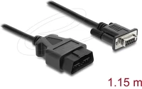 Delock OBD-2 dugó   sub-d 9 tűs aljzat, csavaros rögzítéssel, 1,15 m kép