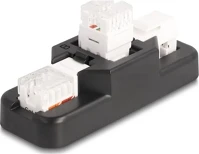 Delock RJ11 CAT.6 FEKETE Keystone lsa szett klipszes tartóval rj45 / rj11 cat.6 fekete kép