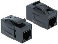 Delock RJ45-ALJZAT -> RJ45-ALJZAT 86298 keystone modul rj45-aljzat -> rj45-aljzat cat.6a utp fekete kép