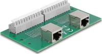 Delock RJ50 2 DB Rj50 2 db. anya - 2 db. terminal block nyomógombbal din sínhez kép