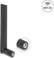 Delock RP-SMA-DUGÓ 3 DBI Wifi 6e antenna rp-sma-dugó 3 dbi irányított, csuklós csatlakozó, fekete kép