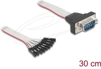 Delock RS-232 9 DB. TŰFEJJEL anya - d-sub 9 tűs apa anyacsavarokkal 30 cm kép