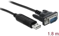 Delock RS-485 M/M Usb-a 2.0 -> serial rs-485 m/m adatkábel 1.8m fekete 15 kv esd protection kép
