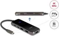 Delock SD-NYÍLÁS usb type-c  dokkolóállomás 4k   hdmi / usb hub / sd - micro kép