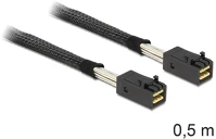 Delock SFF 8643 0,5 0.5m, mini sas hd x 4 sff 8643 0,5 m fekete kép