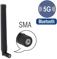 Delock SMA-DUGÓ -0,5 5g lte antenna  - 2,3 dbi irányított, csuklós csatlakozó, fekete kép