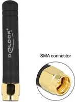 Delock SMA-DUGÓ 1,6 DBI Lpwan 868 mhz antenna sma-dugó 1,6 dbi irányítatlan, rögzített, fekete kép