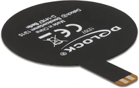 Delock SMT FPC Nfc 13,56 mhz-es antenna smt fpc kerek belső fekete öntapadós kép